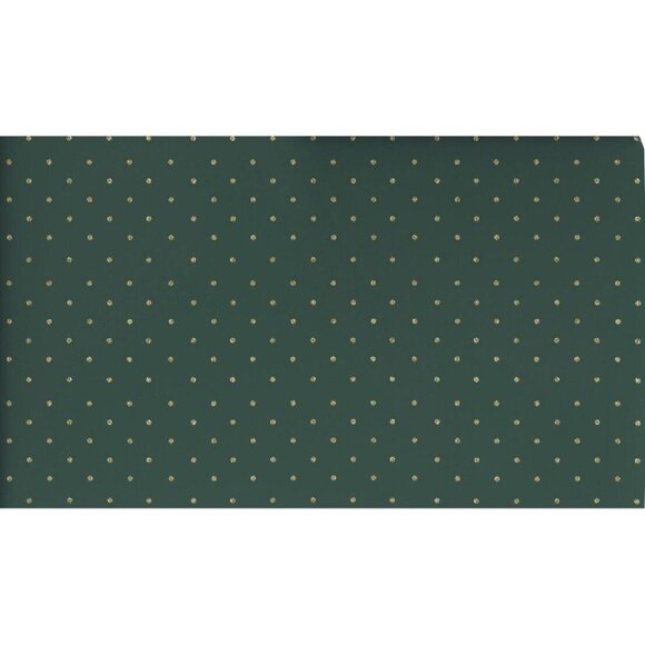Hallmark Wrapping Paper Christmas Gold Glitter Dots On Green 35 sq ft Roll - Picture 1 of 6